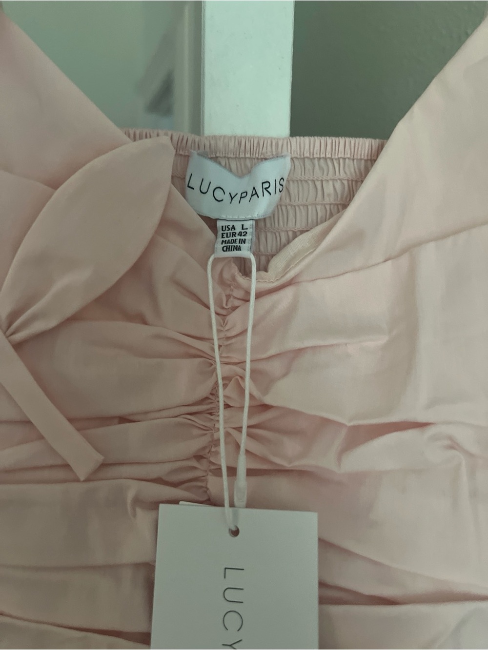 Lucy Paris Blush Pink Ruched Dress